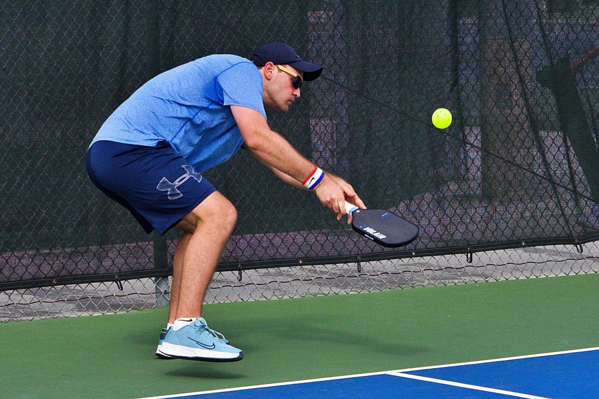 David Berman with a backhand dig