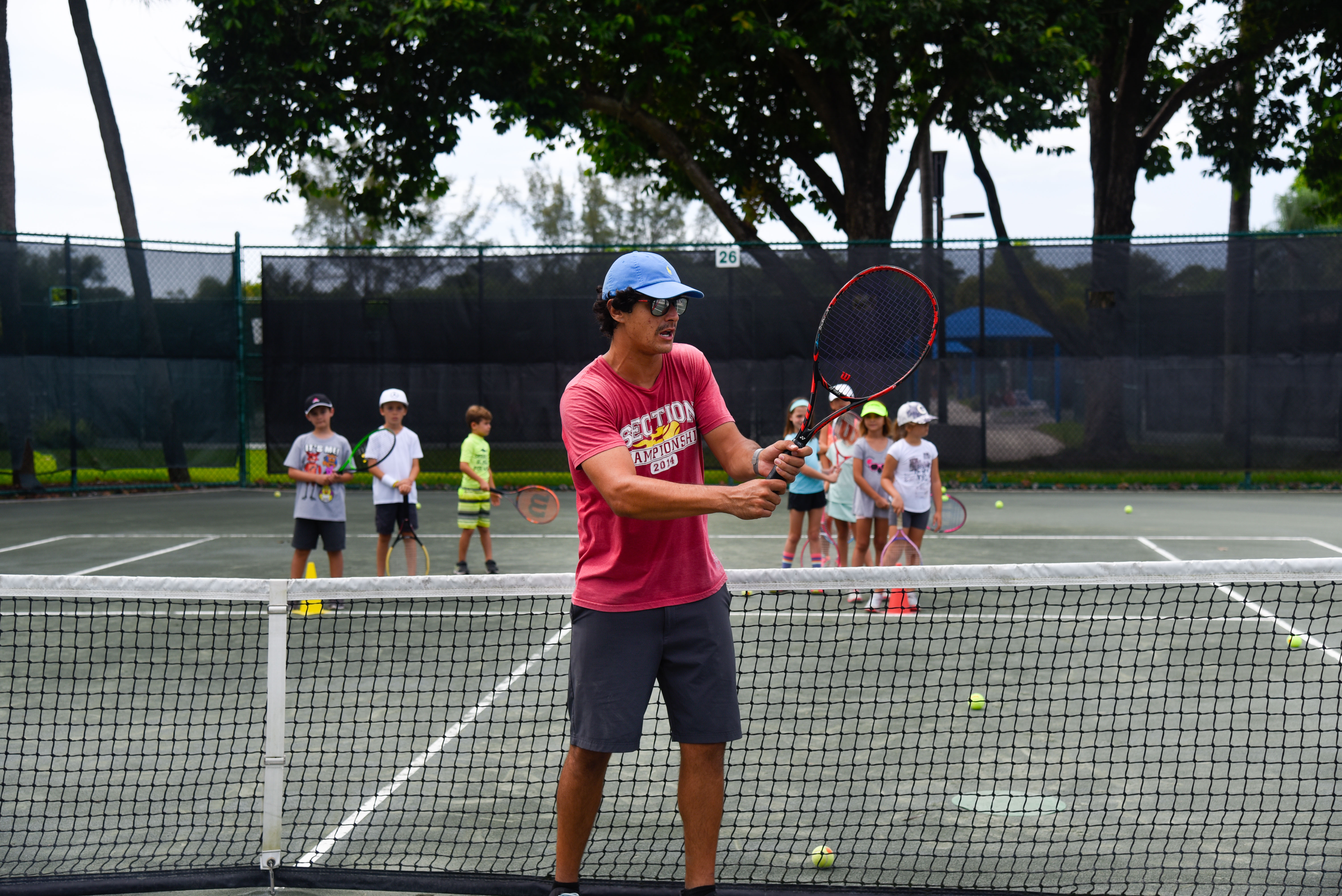 People playing tennis
