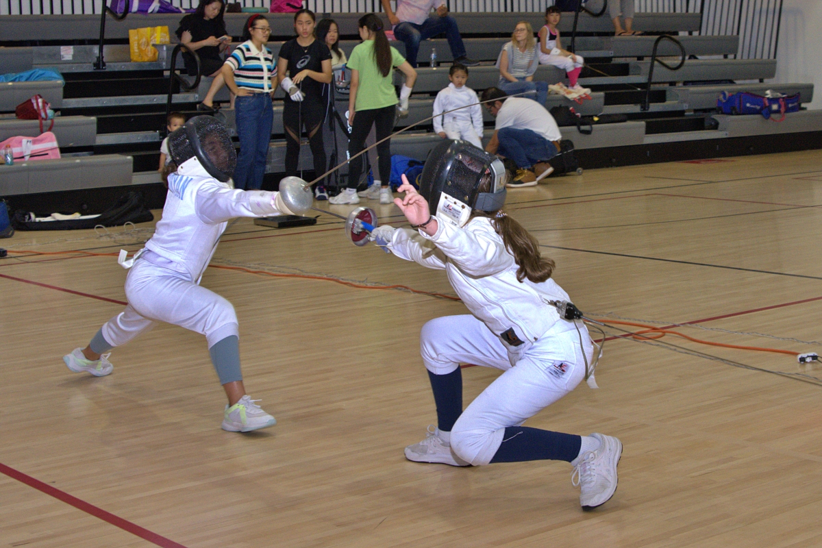 Girls fencing at Sugar Sand Park