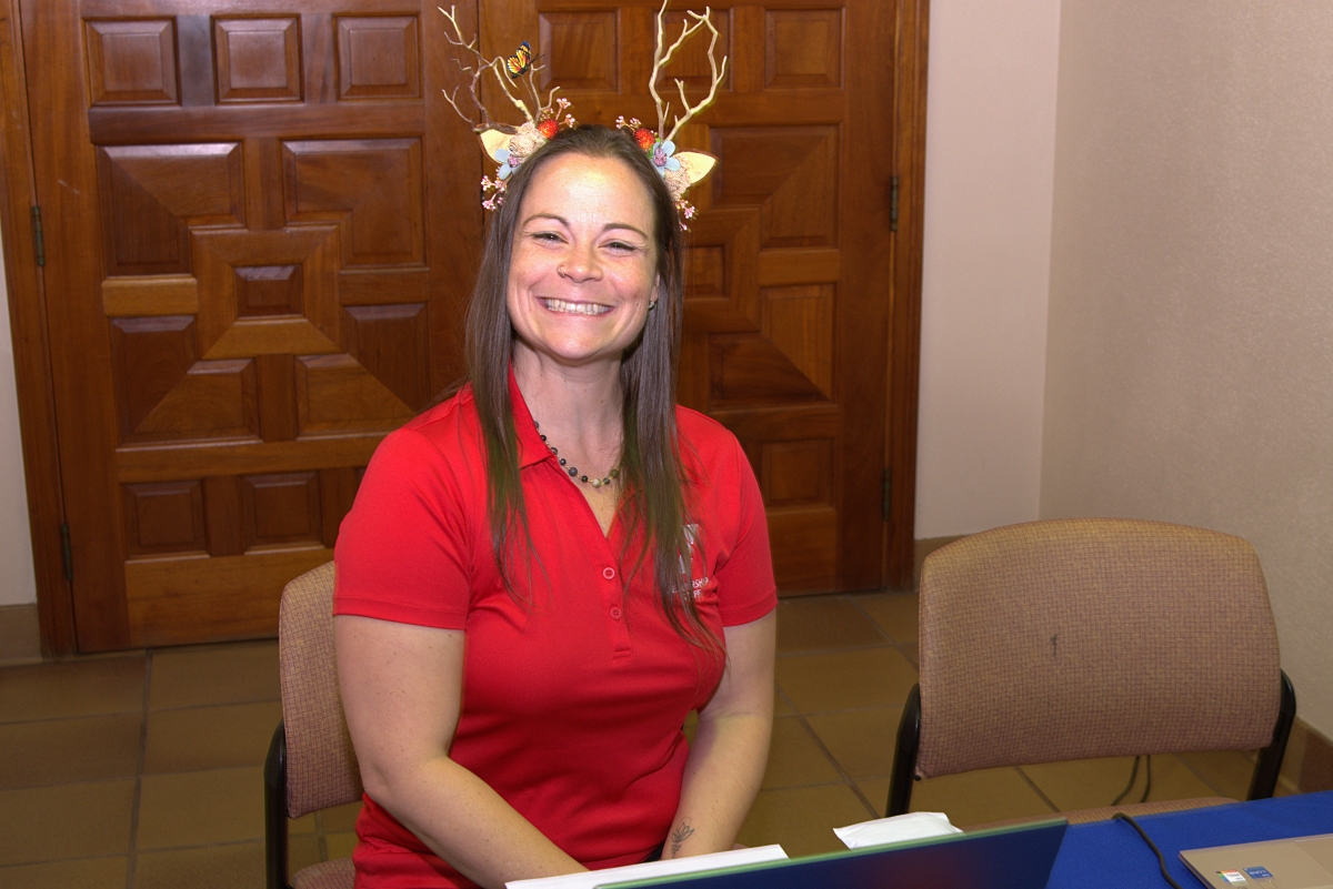 Smiling YMCA worker