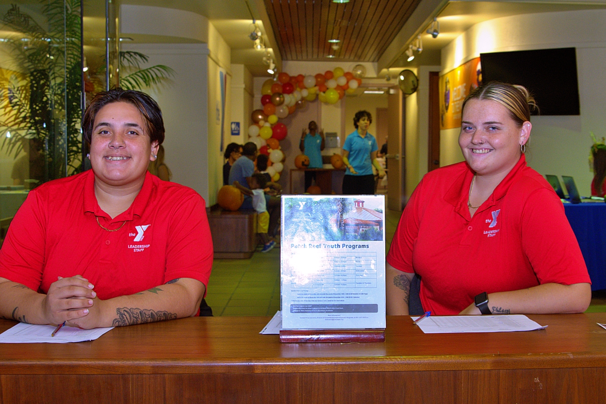 Volunteers at front desk