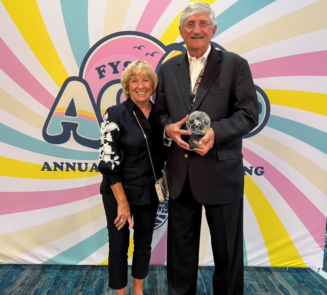 Commissioner Bob Rollins and wide Shirley at FYSA Hall of Fame induction.