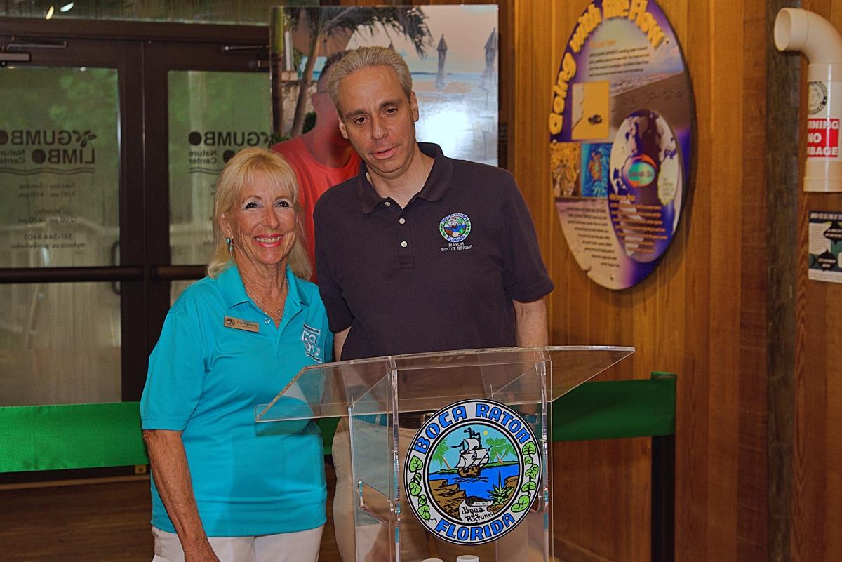 District Commissioner Suzi Vogelgesang and Boca Raton Mayor Scott Singer.