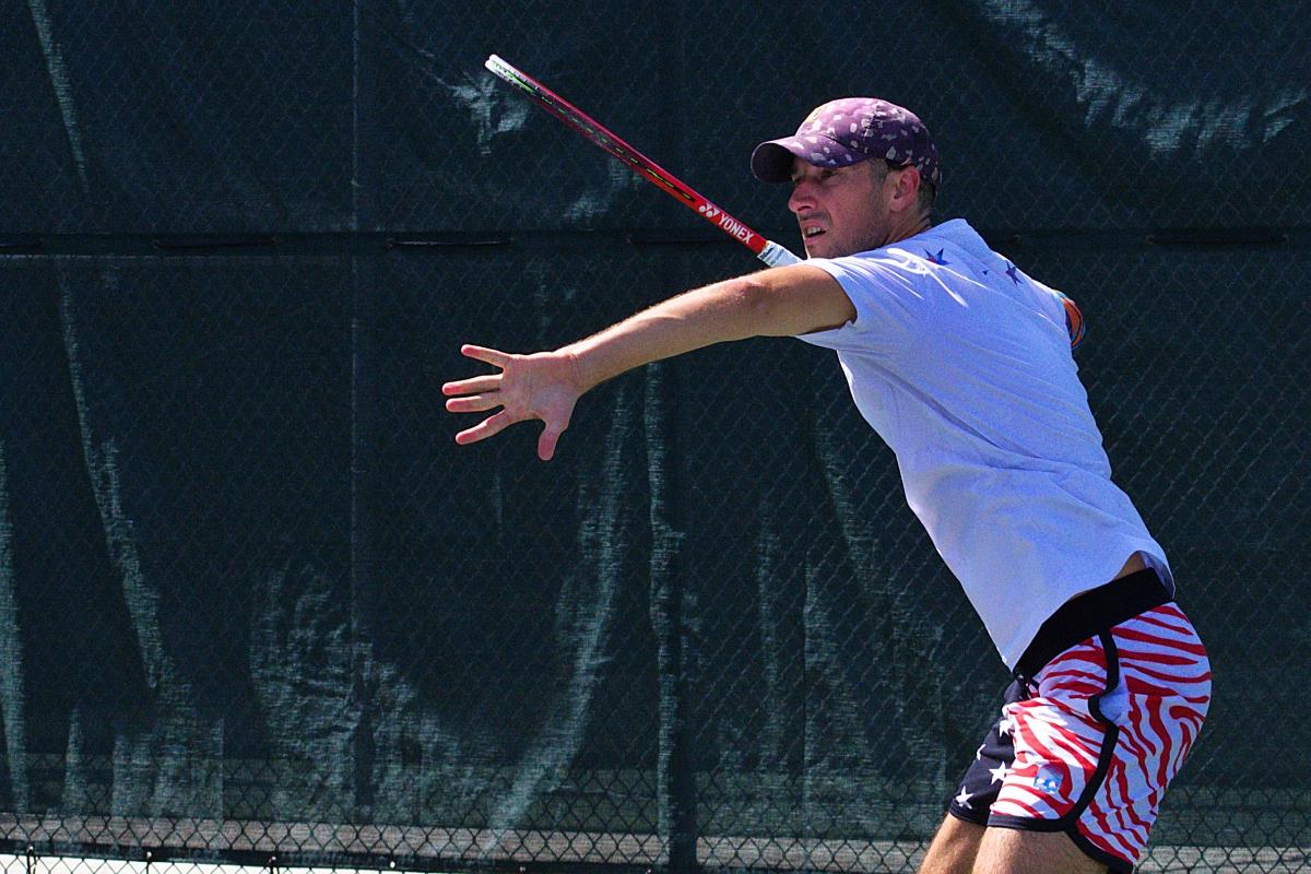 A forehand shot