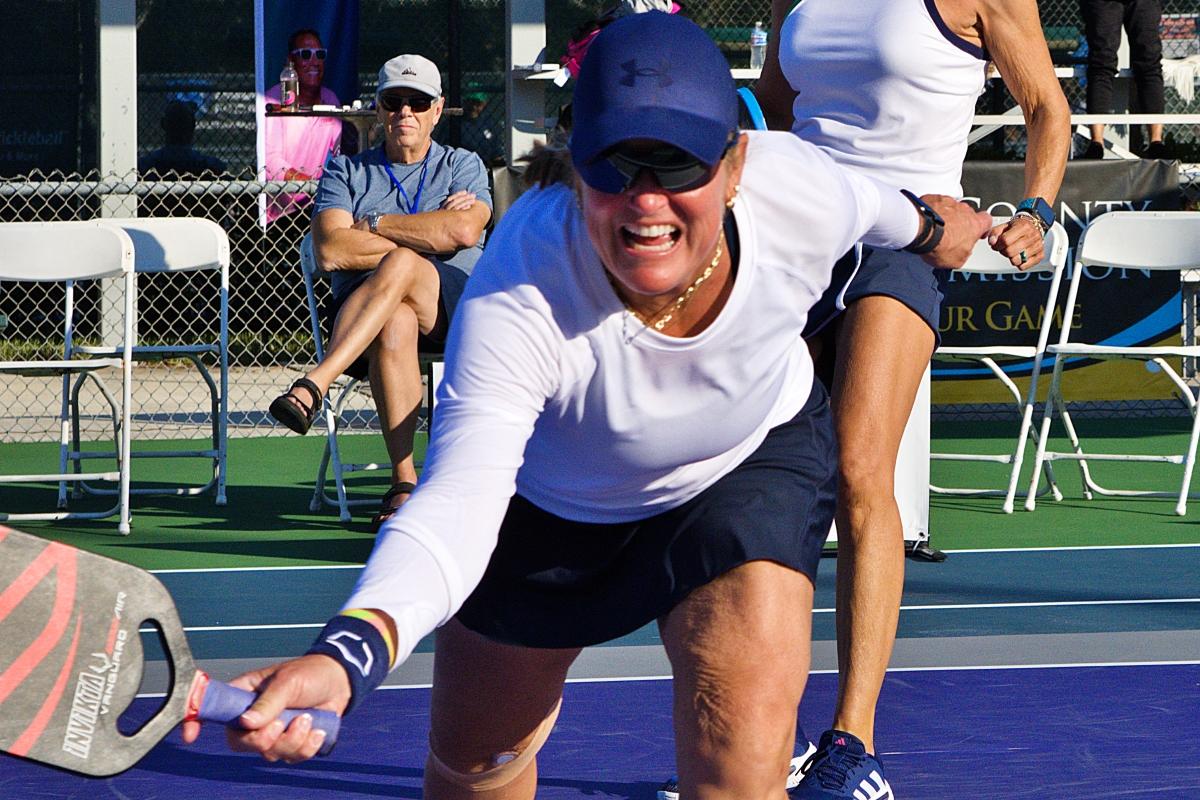 Lunging toward the camera at the Boca Masters