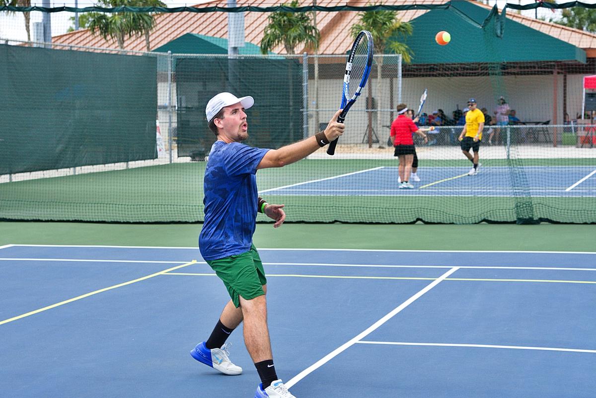 A volley during Special Olympics tennis at Patch Reef Park.