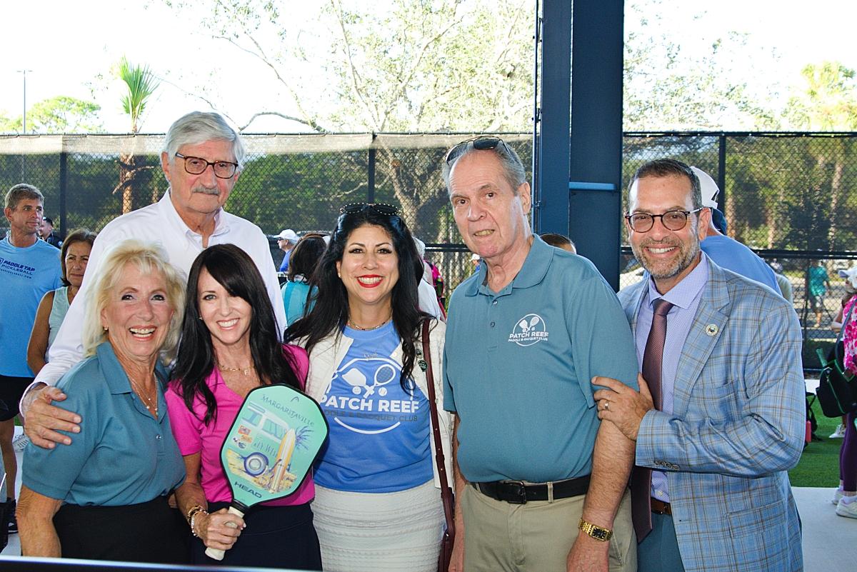 Commissioners and council members enjoying the event