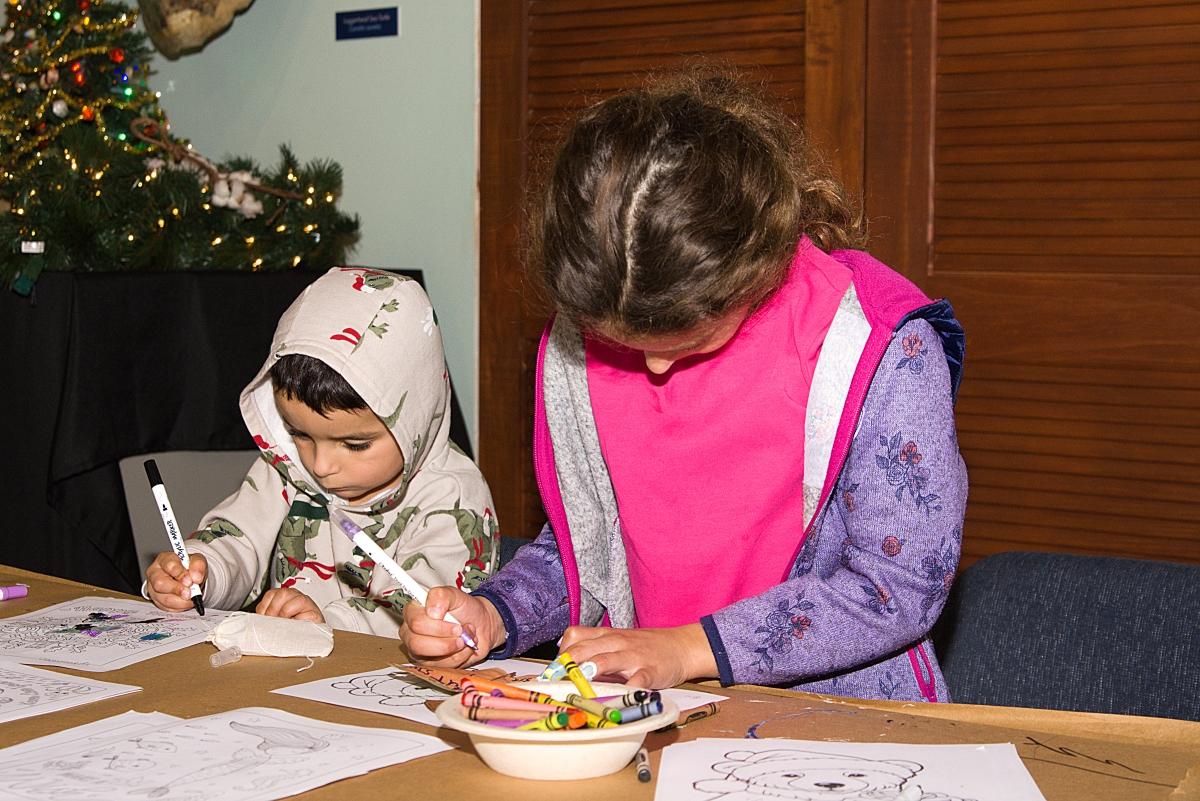 The coloring station at Gumbo Limbo Aglow