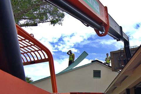 Roof replacement work at Sugar Sand Park