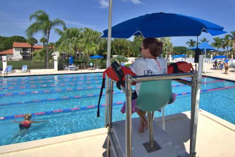 Lifeguard at the Boca Swim Center