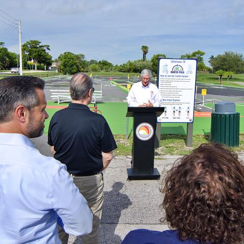 Traffic Garden Ribbon Cutting